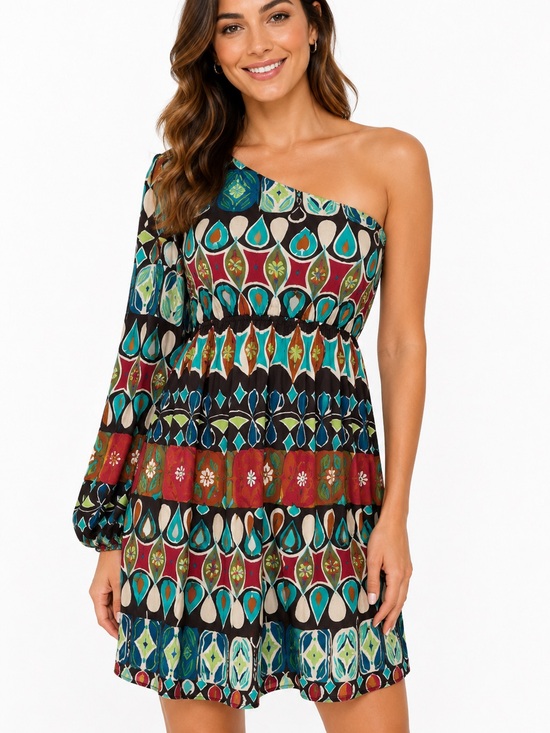 Judith March Dresses & Skirts - Judith March One Shoulder Knit Dress, Size M